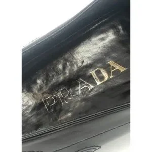 PRADA Dark Brown Embroidered Slip On Loafers 8 1/2 Prada | Shoes | Prada Dark Brown Embroidered Slip On Loafers  main image 4